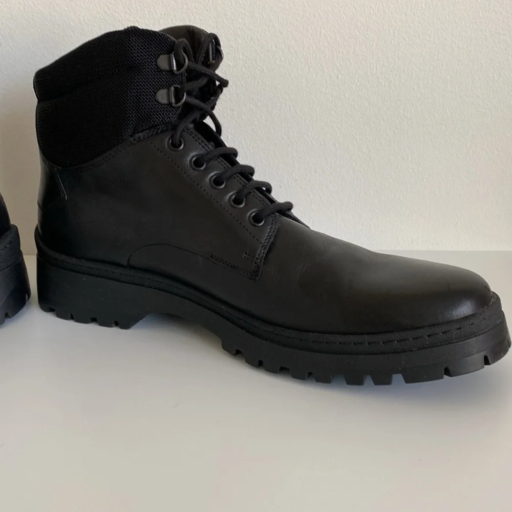 BrunoMagli Val Men’s Leather Black Boots Size  11